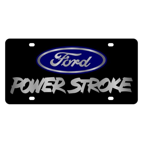 Eurosport Daytona® - Ford Motor Company Lazertag License Plate with Power Stroke Logo and Blue Ford Emblem