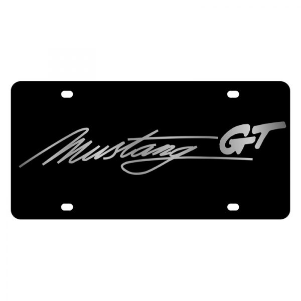 Eurosport Daytona® - Ford Motor Company Lazertag License Plate with Script Laser Etched Mustang GT Logo