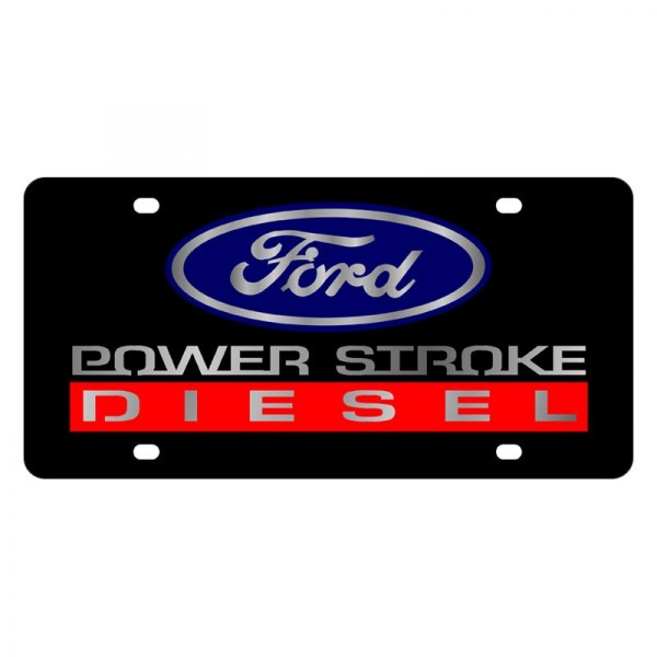 Eurosport Daytona® - Ford Motor Company Lazertag License Plate with Power Stroke Diesel Logo and Ford Emblem