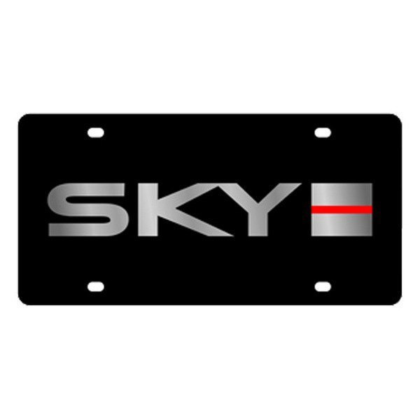 Eurosport Daytona® - GM Lazertag License Plate with Sky and Red Line Logo