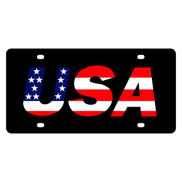 Eurosport Daytona® - LSN Lazertag License Plate with USA Red / White / Blue With Stars And Stripes Logo
