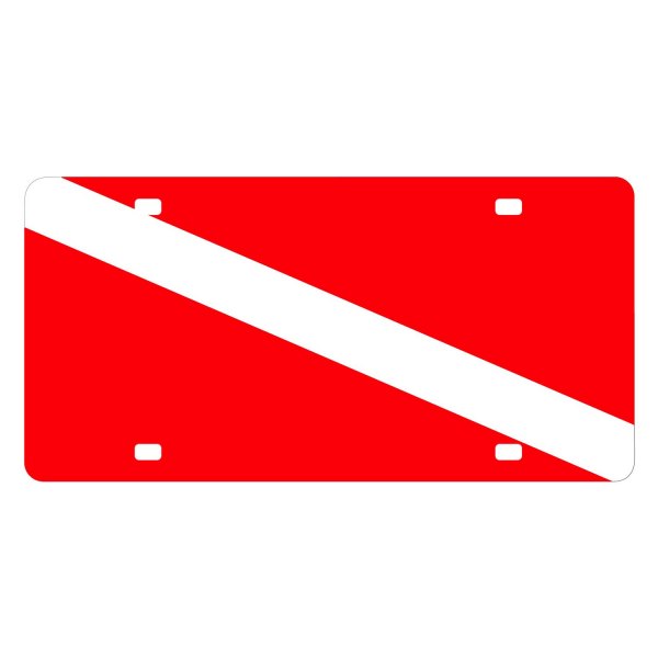 Eurosport Daytona® - Lazertag License Plate with Diver Down Flag Logo