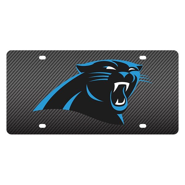 Eurosport Daytona® - License Plate with NFL Lazer Tag Carolina Panthers
