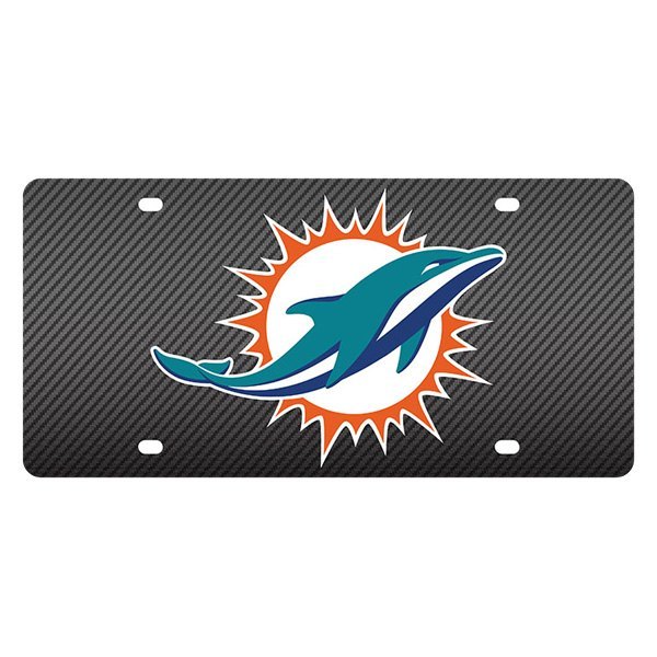 Eurosport Daytona® - License Plate with NFL Lazer Tag Miami Dolphins