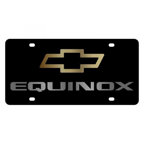 Eurosport Daytona® 3327-1GB - GM Black License Plate with Gold