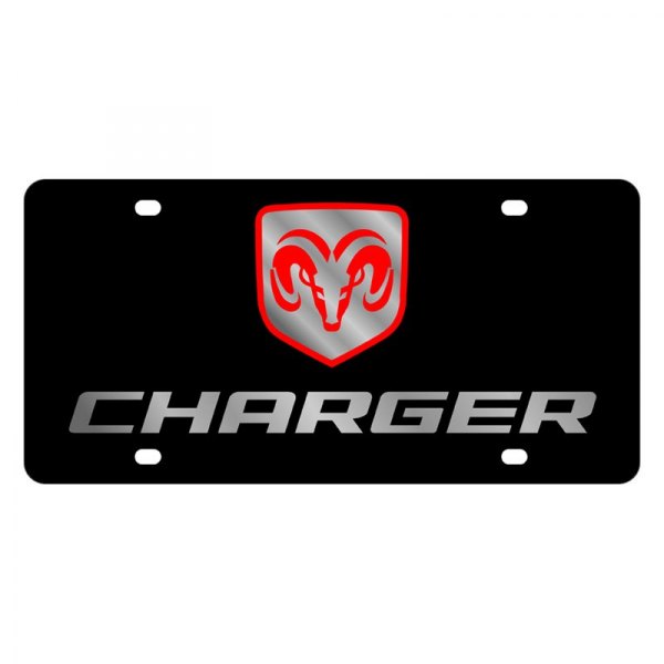 Eurosport Daytona® - MOPAR License Plate with Dodge Charger Logo and Emblem