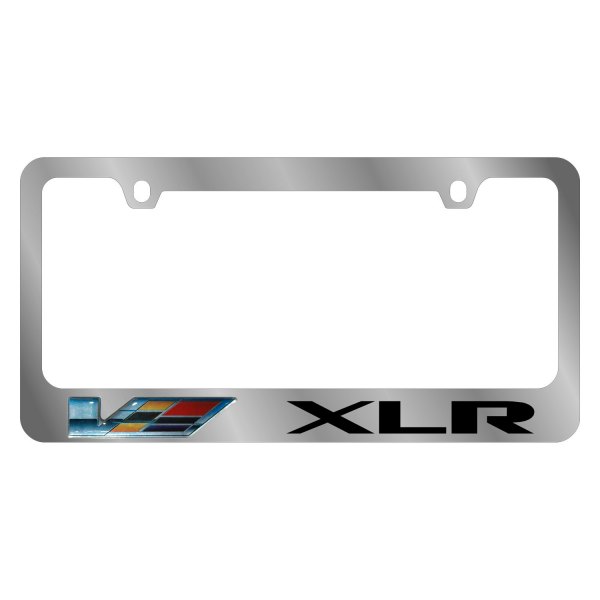 Eurosport Daytona® - GM 2-Hole License Plate Frame with Cadillac V-Series XLR Logo