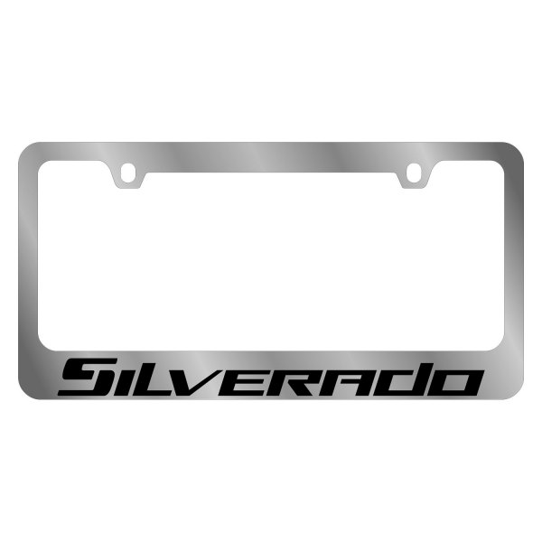 Eurosport Daytona® - GM 2-Hole License Plate Frame with Chevrolet Silverado Logo