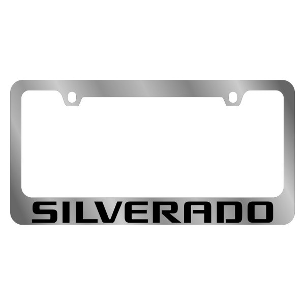 Eurosport Daytona® - GM 2-Hole License Plate Frame with Chevrolet Silverado New Logo