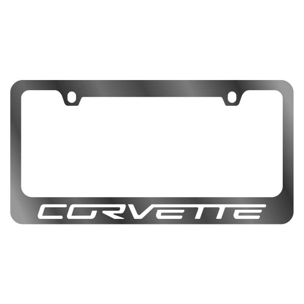 Eurosport Daytona® - GM 2-Hole License Plate Frame with Chevrolet Corvette C6 Logo