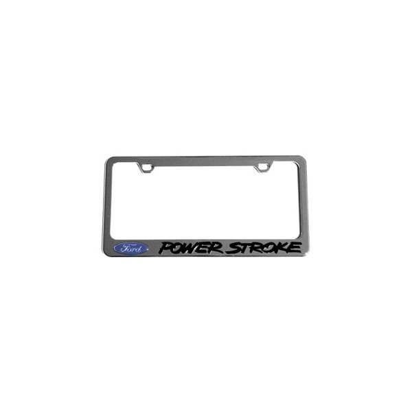 Eurosport Daytona® - Ford Motor Company 2-Hole License Plate Frame with Power Stroke Logo and Ford Emblem