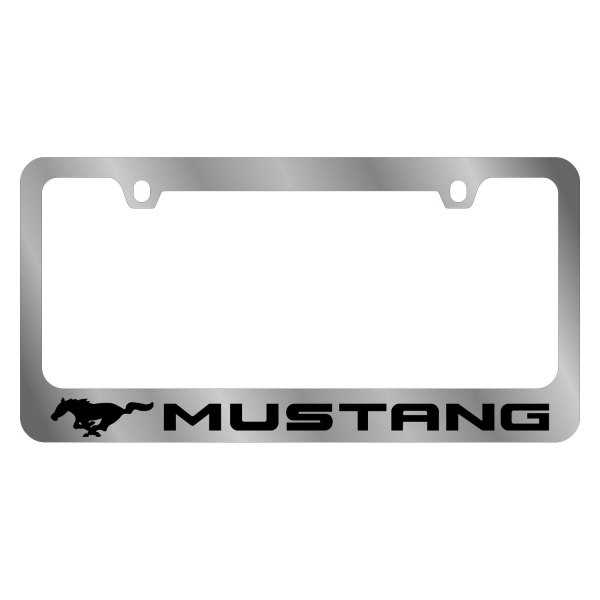 Eurosport Daytona® - Ford Motor Company 2-Hole License Plate Frame with Style 4 Mustang Logo and Emblem