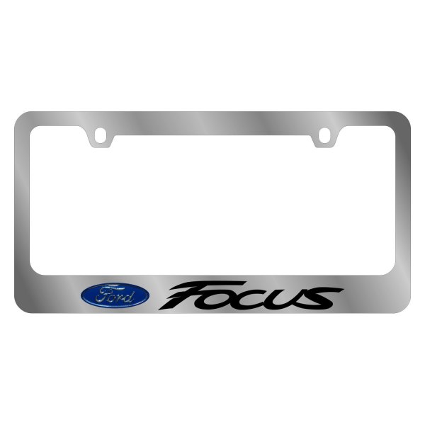 Eurosport Daytona® - Ford Motor Company 2-Hole License Plate Frame with Style 2 Focus Logo and Ford Emblem