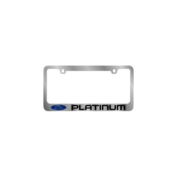 Eurosport Daytona® - Ford Motor Company 2-Hole License Plate Frame with Platinum Logo and Ford Emblem