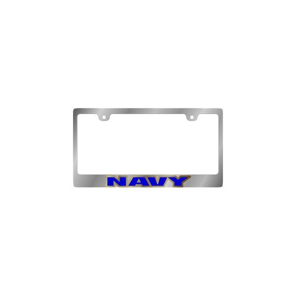 Eurosport Daytona® - LSN 2-Hole License Plate Frame with Navy Logo