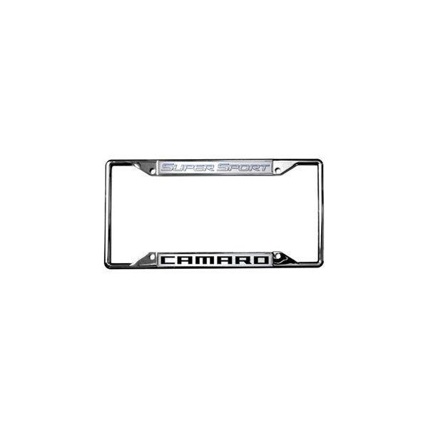 Eurosport Daytona® - GM 4-Hole License Plate Frame with Super Sport Camaro Logo