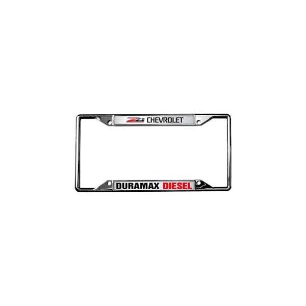 Eurosport Daytona® - GM 4-Hole License Plate Frame with Chevrolet Duramax Z71 Logo