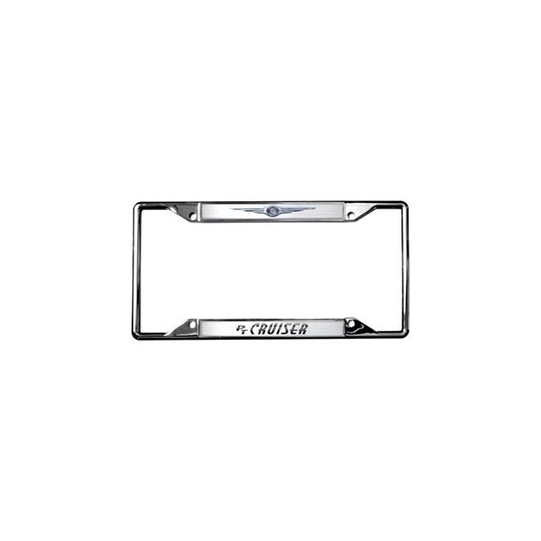 Eurosport Daytona® - MOPAR 4-Hole License Plate Frame with PT Cruiser Logo and Chrysler Emblem