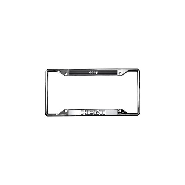 Eurosport Daytona® - MOPAR 4-Hole License Plate Frame with Style 2 Jeep HEMI Logo
