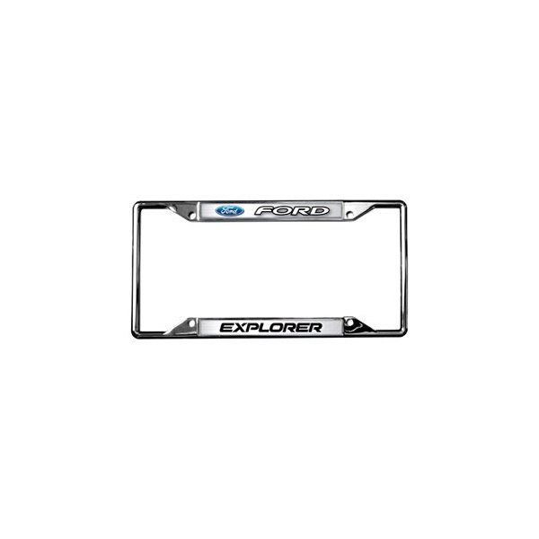 Eurosport Daytona® - Ford Motor Company 4-Hole License Plate Frame with Ford Explorer Logo and Emblem