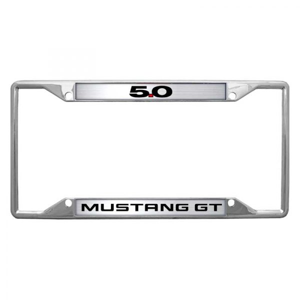 Eurosport Daytona® - Ford Motor Company 4-Hole License Plate Frame with Mustang 5.0 GT Logo