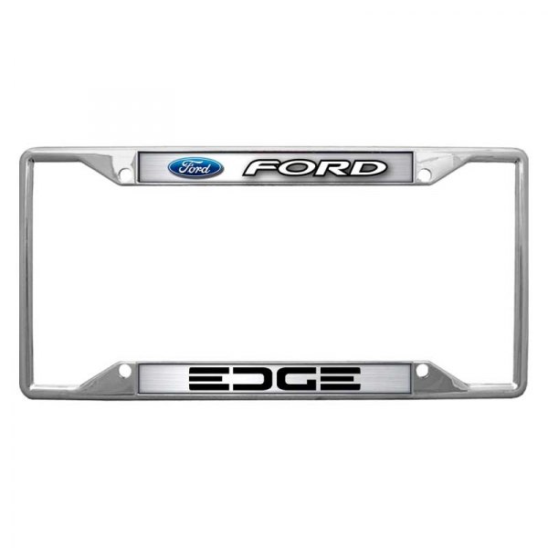 Eurosport Daytona® - Ford Motor Company 4-Hole License Plate Frame with Edge New Logo and Ford Emblem
