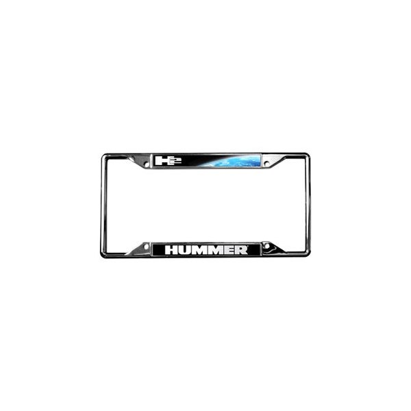 Eurosport Daytona® - GM 4-Hole License Plate Frame with Style 2 Hummer H2 Logo