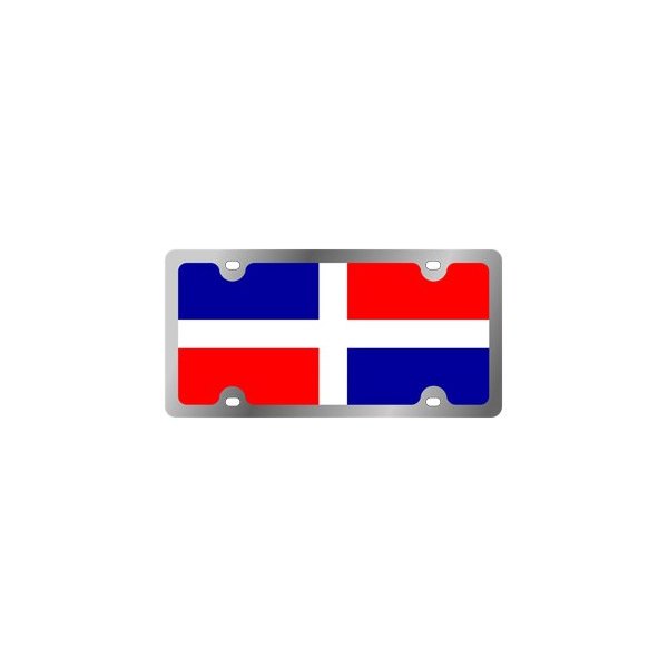 Eurosport Daytona® - International Flag License Plate with Dominican Republic Logo