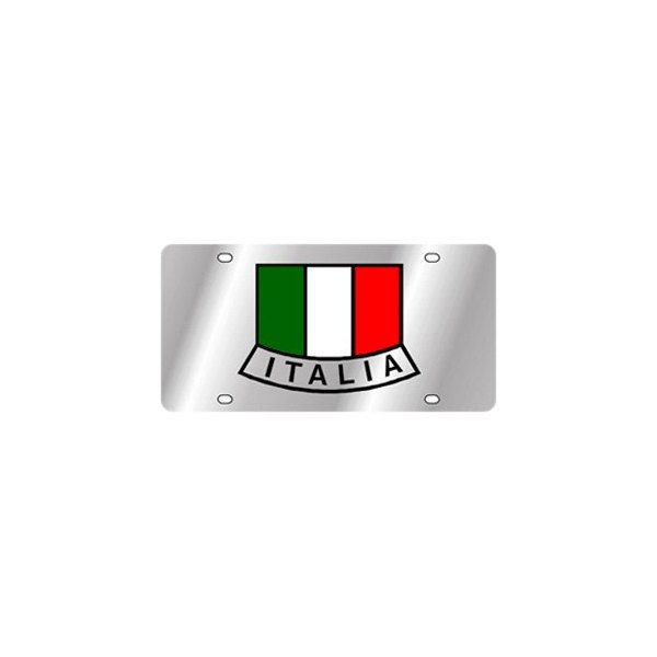 Eurosport Daytona® - International Flag License Plate with Italy Emblem Logo