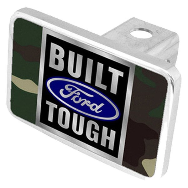 Eurosport Daytona® - Built Ford Tough Logo on Green Camouflage Premium Hitch Plug