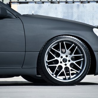 EUROTEK® - UO06 Matte Black with Machined Face on Lexus GS300