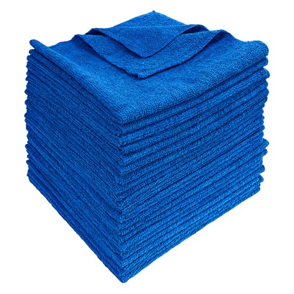 Eurow® - Detailer's Preference™ 200 gsm 16" x 16" Blue Premium Vending Microfiber Towel