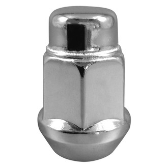Excalibur® - 2-Pc HD Class Chrome Cone Seat Acorn Bulge Closed End Lug Nut