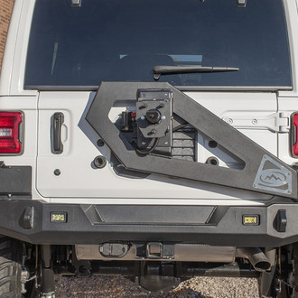 Expedition One® - Single Tire Carrier System Black Powder Coated Back-up Camera Relocation Bracket