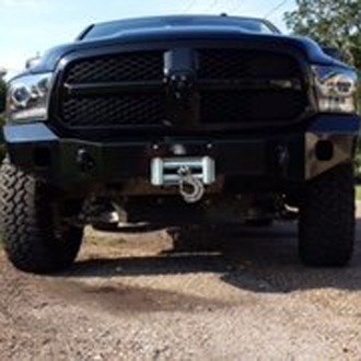 Expedition One® - RangeMax Full Width Black Powder Coated Front Winch HD Bumper