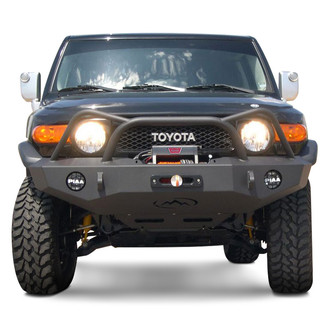 Expedition One® - Trail Series Diamond Style Front HD Winch Bumper with Grille Guard