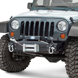 Expedition One® - DX Stubby Black Powder Coated Front Winch HD Bumper