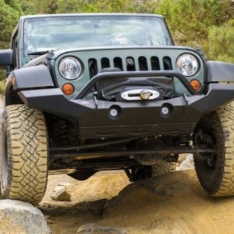 Expedition One® - Mule™ Full Width Black Powder Coated Front Winch HD Bumper