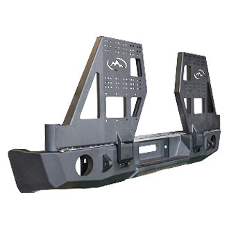 Expedition One® - RangeMax Full Width Black Powder Coated Rear HD Bumper with Dual Tire Carrier System