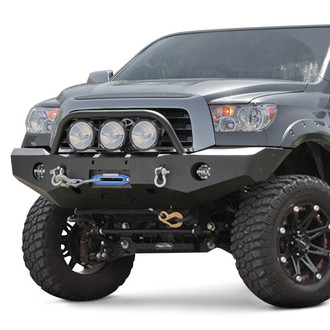 Expedition One® - RangeMax Full Width Black Powder Coated Front Winch HD Bumper with Hoop