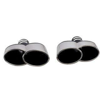 Extreme Dimensions® - Metal Eros Version 1 Style Oval Clamp-On Polished Exhaust Tips