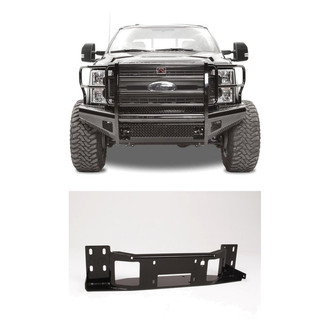 Fab Fours® - 2-Pc Black Steel Full Width Front HD Bumper Kit