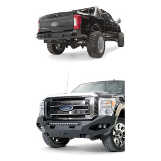 Fab Fours® - 2-Pc Matrix Full Width Front Winch HD Bumper Kit