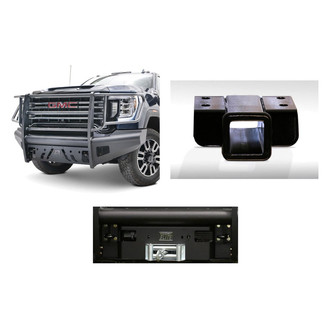 Fab Fours® - 3-Pc Black Steel Elite Full Width Front HD Bumper Kit