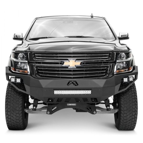 Fab Fours® - Vengeance Full Width Front HD Black Powder Coated Bumper 