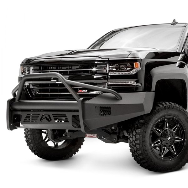 Fab Fours® - Chevy Silverado 1500 2017 Black Steel Elite Full Width ...