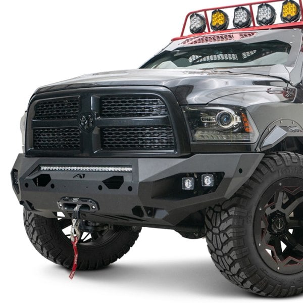 Fab Fours® DR10-X2951-B - Matrix Full Width Raw Front Winch HD Bumper