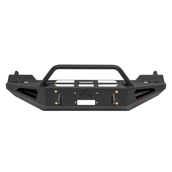 Fab Fours® - Red Steel Full Width Front HD Black Powder Coated Bumper