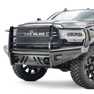 Fab Fours® - Ram 3500 2019 Black Steel Full Width Blacked Front HD