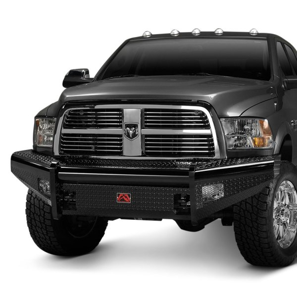 Fab Fours® - Black Steel Full Width Front HD Black Powder Coated Bumper